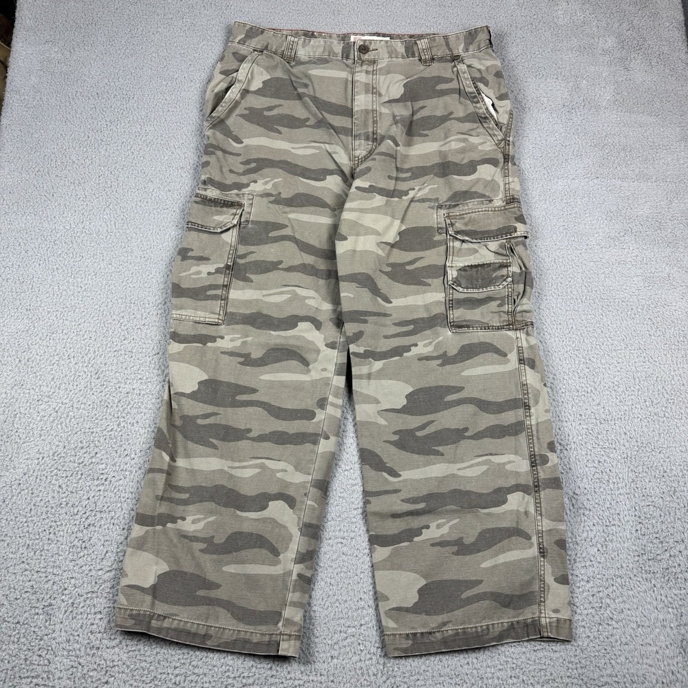 VTG Mossimo Cargo Supply Pants Men's 36x29 Camo Baggy Skater Grunge Paratrooper